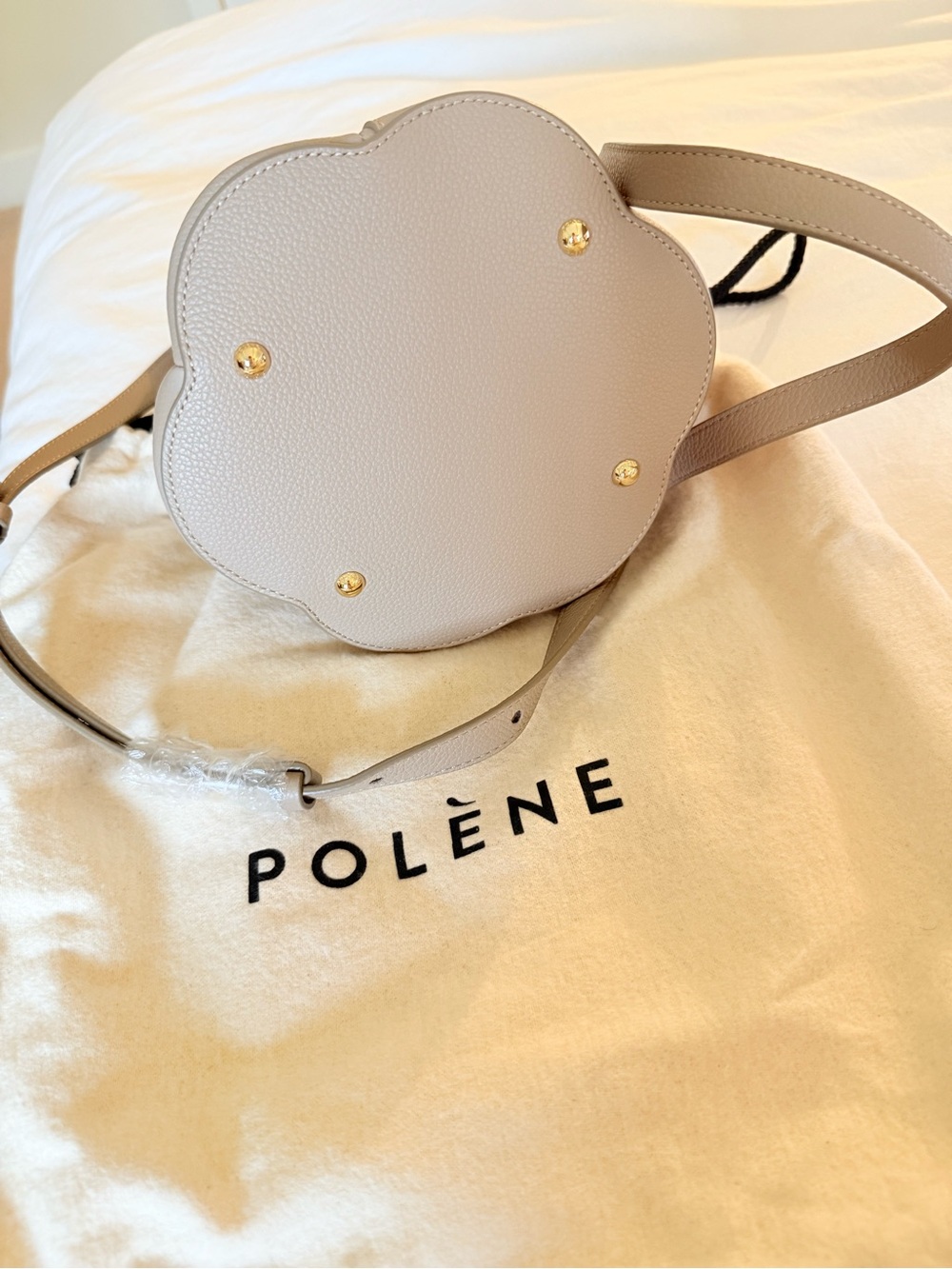 Polène Mini Bucket Bag in Light Gray - Picture 2 of 5